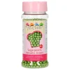 FUNCAKES Décoration Comestible|Perles de sucre Vert Métallique 80 g