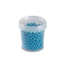 PAVONI Décoration Comestible|Perles en Sucre Bleu Métallisé Ø 4 mm 120 g