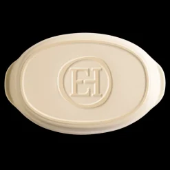 EMILE HENRY Plat De Cuisson|Petit Plat à Four Ovale en Céramique 27,5 x 17,5 cm Argile