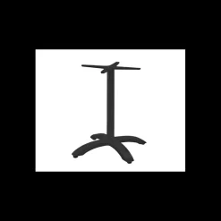LYROSE Mobilier Terrasse Restaurant|Mobilier Restaurant|Pied de Table Base 4 Branches en Métal Noir Athena
