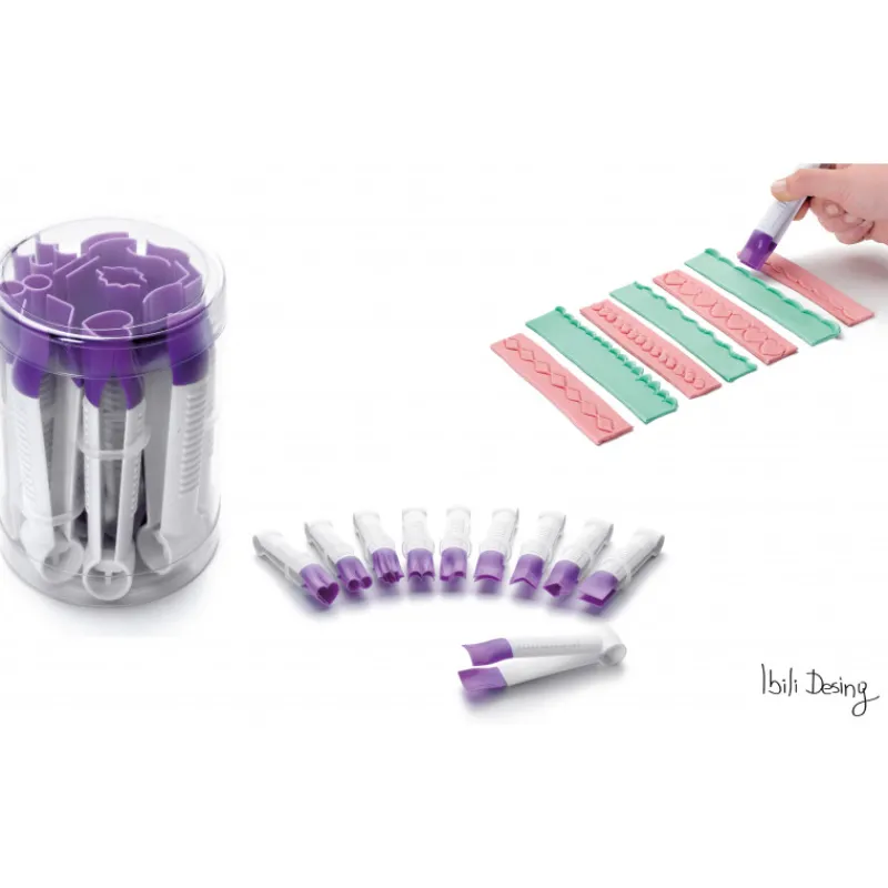 IBILI Ustensiles Décor Gâteau|Pince à Gaufrer Lisse Plastique 10 cm (x10)