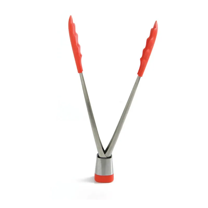 MASTRAD Pince De Cuisine|Pince de Cuisine Embout en silicone 28 cm Rouge