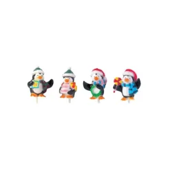 MALLARD FERRIERE Décoration Gâteau|Pingouins Noël sur pique x50