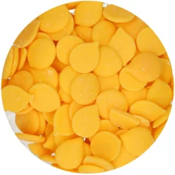 FUNCAKES Décoration Comestible|Pistoles Deco Melts Jaune 250 g