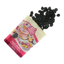 FUNCAKES Décoration Comestible|Pistoles Deco Melts Noir 250g