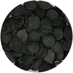 FUNCAKES Décoration Comestible|Pistoles Deco Melts Noir 250g
