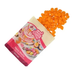 FUNCAKES Décoration Comestible|Pistoles Deco Melts Orange 250g