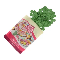 FUNCAKES Décoration Comestible|Pistoles Deco Melts Vert 250g