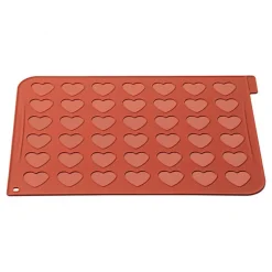 SILIKOMART Plaque Macaron|Plaque Macarons Coeurs Silicone 40 x 30 cm
