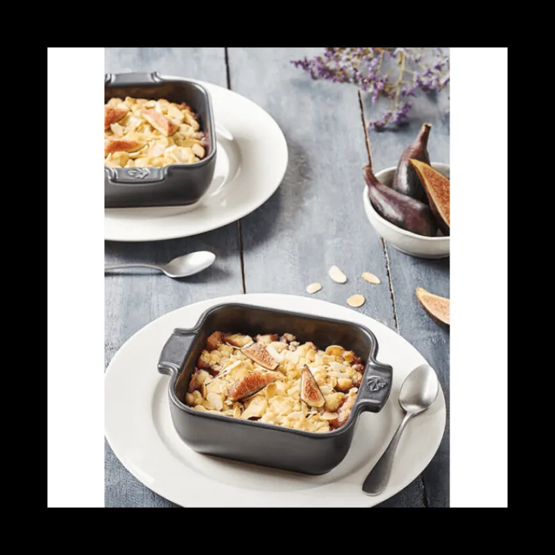 PEUGEOT Plat De Cuisson|Plat à Four Carré en Céramique Appolia 18 cm Vert Forêt