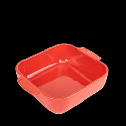 PEUGEOT Plat De Cuisson|Plat à Four Carré en Céramique Appolia 21 cm Rouge