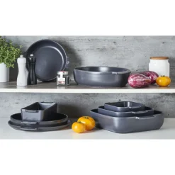 PEUGEOT Plat De Cuisson|Plat à Four Carré en Céramique Appolia 36 cm Ardoise