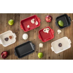 PEUGEOT Plat De Cuisson|Plat à Four Carré en Céramique Appolia 36 cm Ardoise