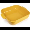 PEUGEOT Plat De Cuisson|Plat à Four Carré en Céramique Appolia 36 cm Jaune Safran