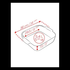 PEUGEOT Plat De Cuisson|Plat à Four Carré en Céramique Appolia 36 cm Jaune Safran