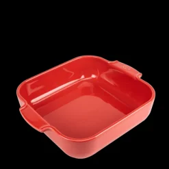 PEUGEOT Plat De Cuisson|Plat à Four Carré en Céramique Appolia 28 cm Rouge