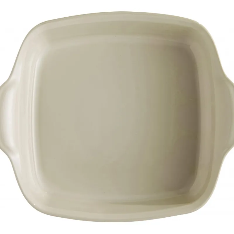 EMILE HENRY Plat De Cuisson|Plat à Four Carré en Céramique 28 x 24 cm Argile