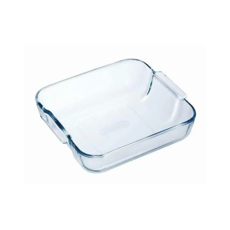 PYREX Plat De Cuisson|Plat à Four en Verre Carré 25 x 21 cm 2 L Classic