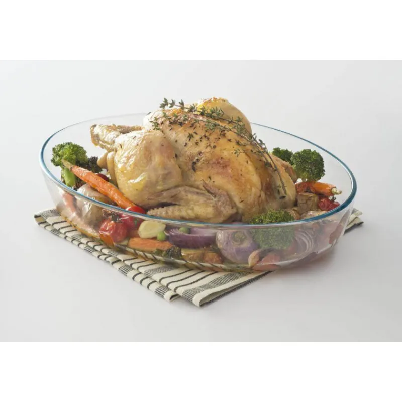 PYREX Plat De Cuisson|Plat à Four en Verre Ovale 25 x 17 cm 1,6 L Classic