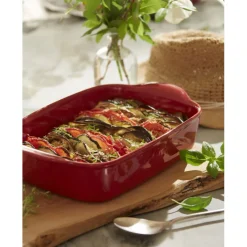 EMILE HENRY Plat De Cuisson|Plat à Four Individuel en Céramique Farine 22 x 14,5 cm