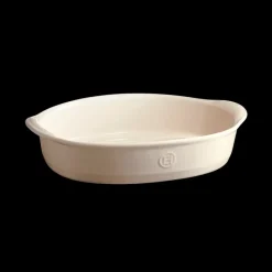 EMILE HENRY Plat De Cuisson|Plat à Four Ovale en Céramique 36,5 x 22,5 cm Argile