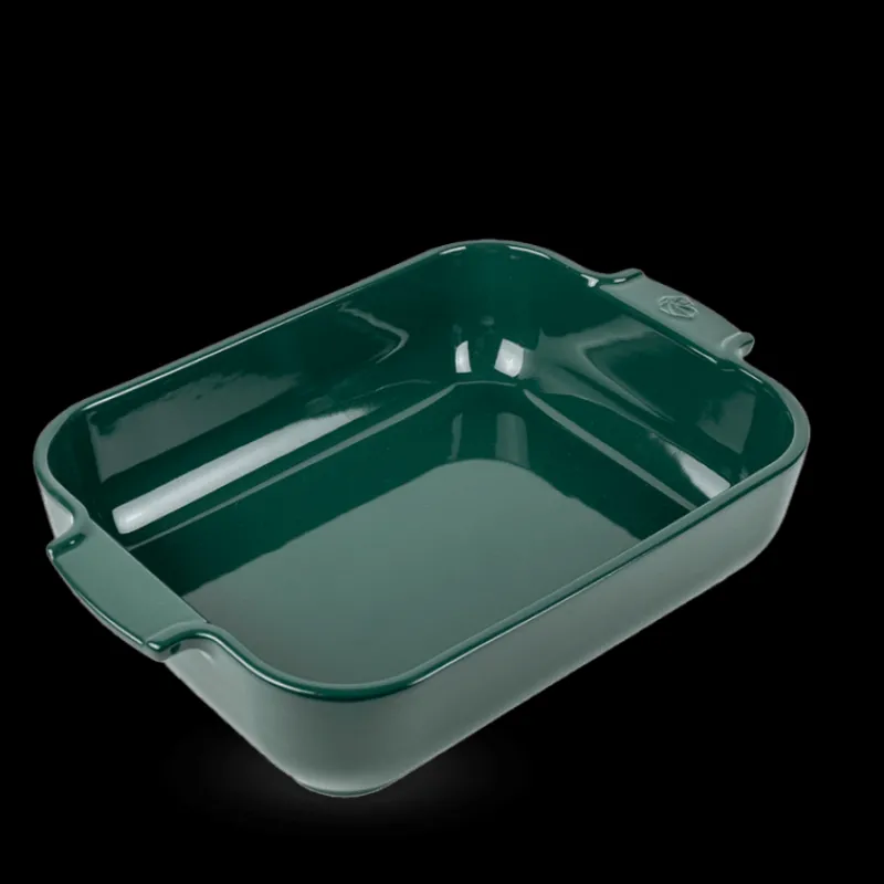 PEUGEOT Plat De Cuisson|Plat à Four Rectangulaire en Céramique Appolia 32 cm Vert Forêt