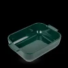 PEUGEOT Plat De Cuisson|Plat à Four Rectangulaire en Céramique Appolia 25 cm Vert Forêt