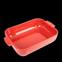 PEUGEOT Plat De Cuisson|Plat à Four Rectangulaire en Céramique Appolia 32 cm Rouge