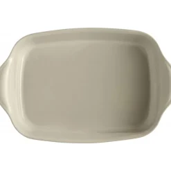 EMILE HENRY Plat De Cuisson|Plat à Four Rectangulaire en Céramique 42,5 x 28 cm Argile