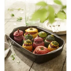 EMILE HENRY Plat De Cuisson|Plat à Four Rectangulaire en Céramique 36 x 22,5 cm Argile