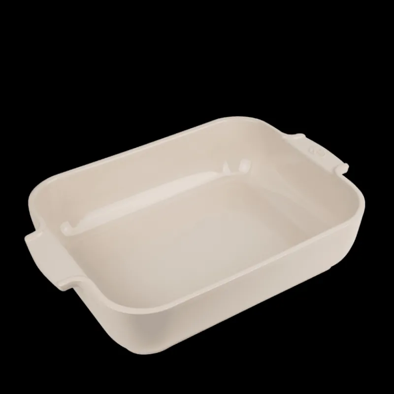 PEUGEOT Plat De Cuisson|Plat à Four Rectangulaire en Céramique Appolia 32 cm Ecru