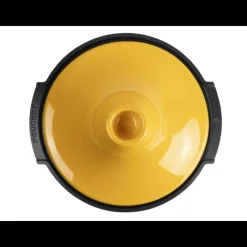 PEUGEOT Tajines|Plat à Tajine en Aluminium Revêtement Céramique 30 cm Jaune Safran