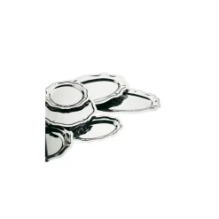 LEBRUN Servir, Présenter|Plat de Service Louis XV Inox 50 x 32,5 cm