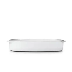 REVOL Plat De Cuisson|Plat Oblong Blanc Cumulus 34 x 25 cm Caractère Culinaire