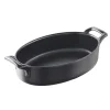 REVOL Plat De Cuisson|Plat Ovale Noir 18x12 cm Belle Cuisine