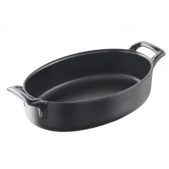 REVOL Plat De Cuisson|Plat Ovale Noir 18x12 cm Belle Cuisine
