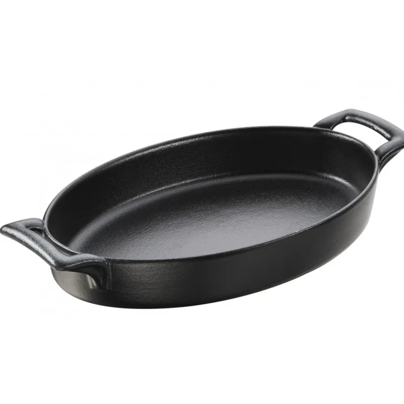 REVOL Plat De Cuisson|Plat Ovale Noir 24x16 cm Belle Cuisine