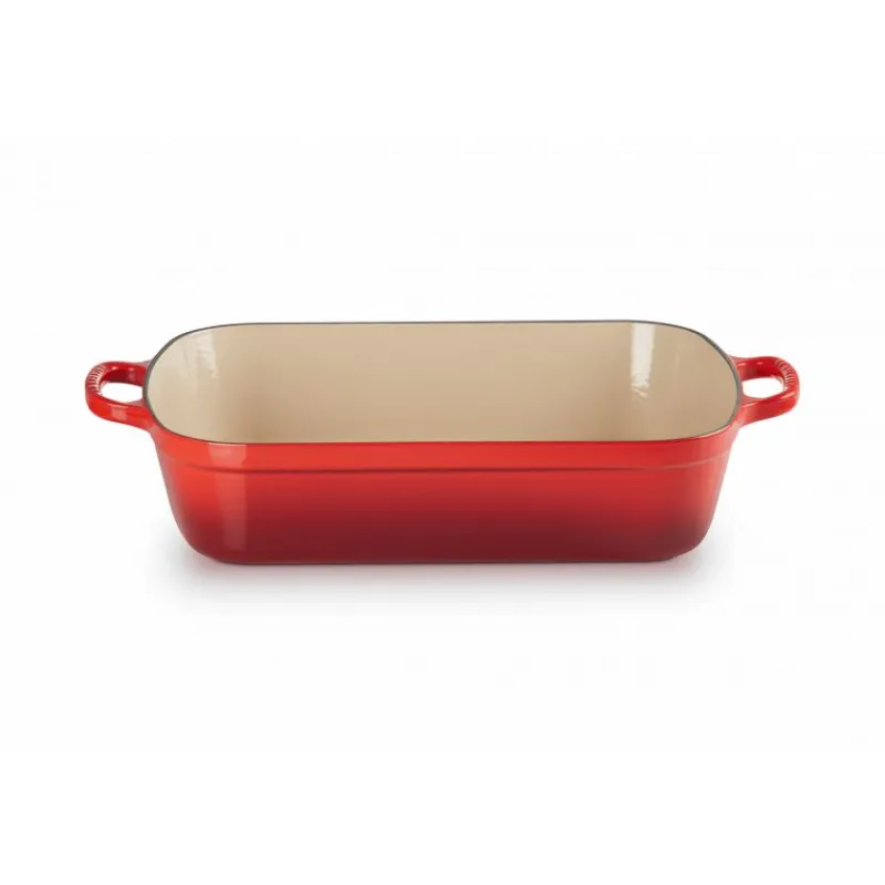 LE CREUSET Plat De Cuisson|Plat Rectangulaire en Fonte 37 cm Cerise