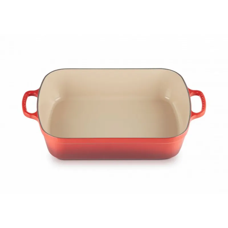 LE CREUSET Plat De Cuisson|Plat Rectangulaire en Fonte 37 cm Cerise