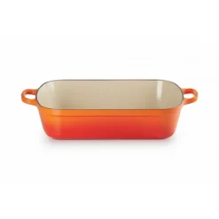 LE CREUSET Plat De Cuisson|Plat Rectangulaire en Fonte 37 cm Volcanique