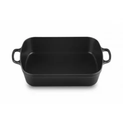 LE CREUSET Plat De Cuisson|Plat Rectangulaire en Fonte 37 cm Noir Mat