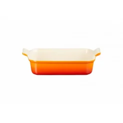 LE CREUSET Plat De Cuisson|Plat Rectangulaire Héritage en Céramique 26 cm Volcanique Tradition