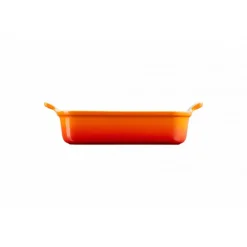 LE CREUSET Plat De Cuisson|Plat Rectangulaire Héritage en Céramique 26 cm Volcanique Tradition