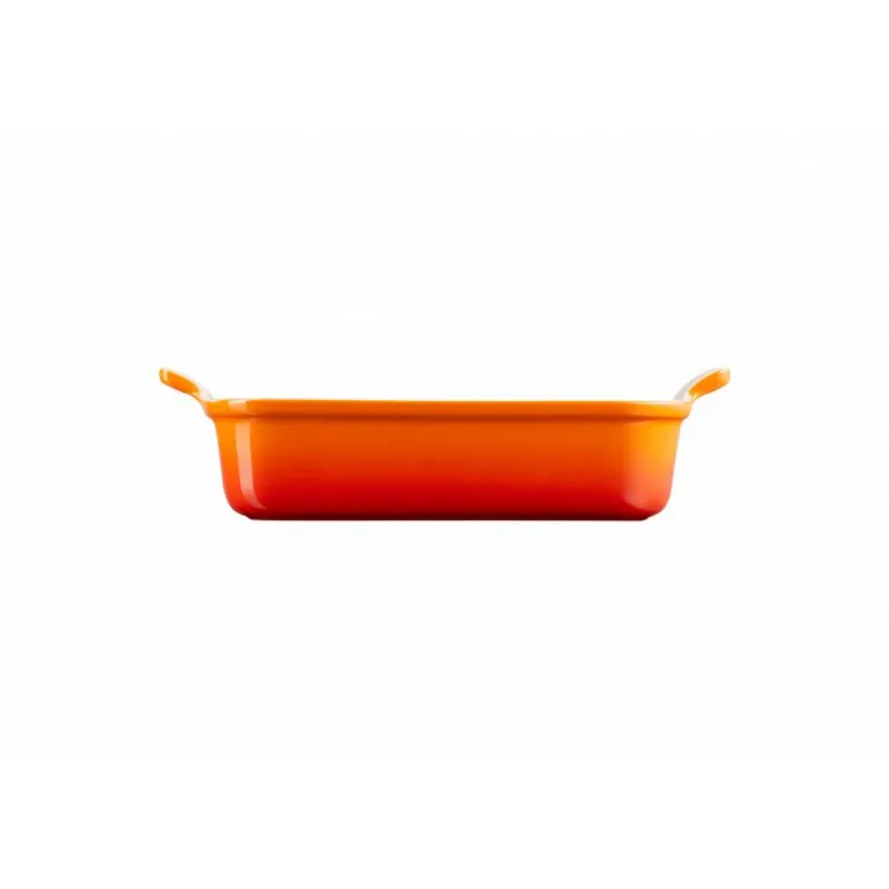 LE CREUSET Plat De Cuisson|Plat Rectangulaire Héritage en Céramique 26 cm Volcanique Tradition