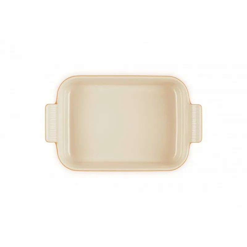 LE CREUSET Plat De Cuisson|Plat Rectangulaire Héritage en Céramique 26 cm Volcanique Tradition