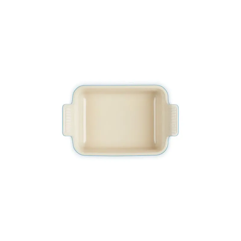 LE CREUSET Plat De Cuisson|Plat Rectangulaire Héritage en Céramique 32 cm Azur Tradition