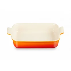 LE CREUSET Plat De Cuisson|Plat Rectangulaire Héritage en Céramique 32 cm Volcanique Tradition