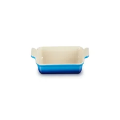 LE CREUSET Plat De Cuisson|Plat Rectangulaire Héritage en Céramique 26 cm Azur Tradition