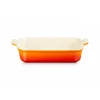 LE CREUSET Plat De Cuisson|Plat Rectangulaire Héritage en Céramique 19 cm Volcanique Tradition