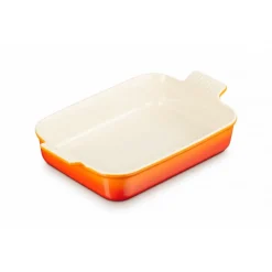 LE CREUSET Plat De Cuisson|Plat Rectangulaire Héritage en Céramique 19 cm Volcanique Tradition